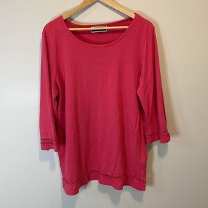 Karen Scott Eyelet Detail Top